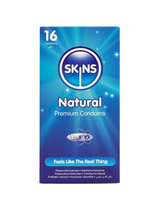 Skins Natural - Premium Natural Latex Condoms 16 pcs