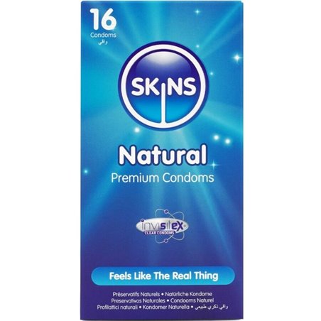 Skins Natural - Premium Natural Latex Condoms 16 pcs