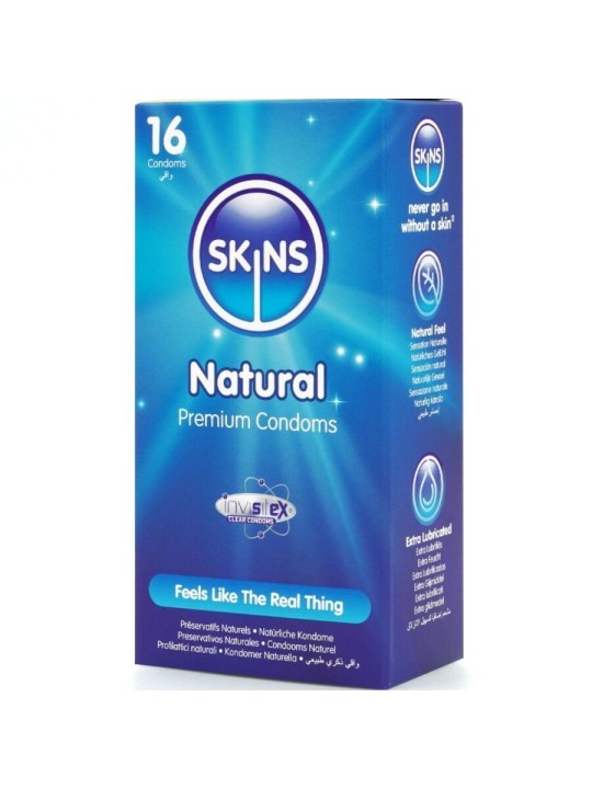 Skins Natural - Premium Natural Latex Condoms 16 pcs