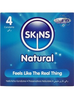 Skins Natural - Premium Natural Latex Condoms 4 pcs