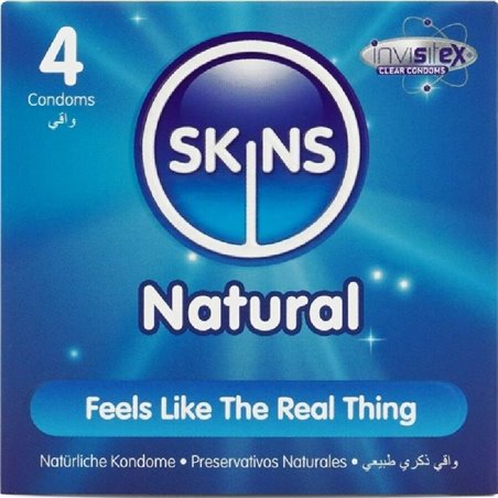 Skins Natural - Premium Natural Latex Condoms 4 pcs