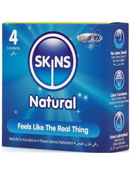 Skins Natural - Premium Natural Latex Condoms 4 pcs