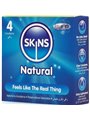Skins Natural - Preservativi Premium in Lattice Naturale 4 Pz