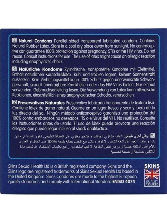 Skins Natural - Premium Natural Latex Condoms 4 pcs