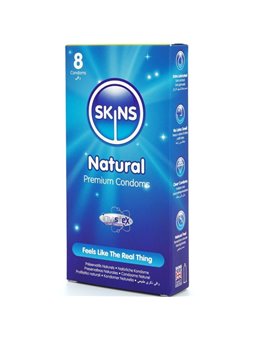 Skins Natural - Premium Natural Latex Condoms 8 pcs