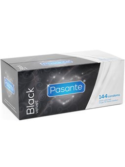 Pasante Black Velvet - Black Natural Latex Condoms 144 pcs