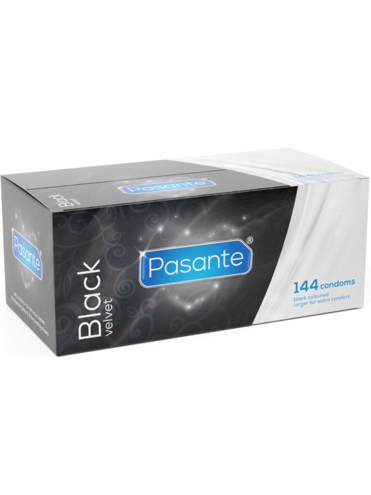 Pasante Black Velvet - Black Natural Latex Condoms 144 pcs