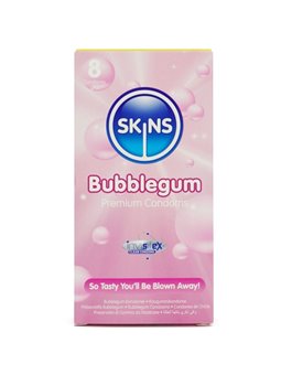 Skins Bubblegum - Flavoured Natural Latex Condoms 8 pcs