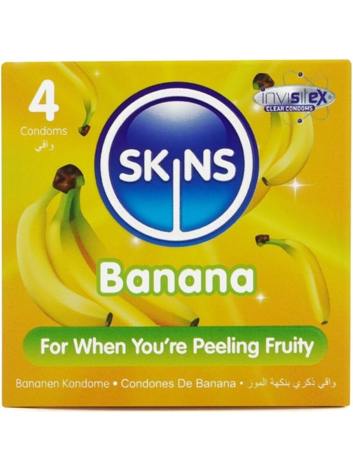Skins - Preservativi Premium in Lattice Naturale Aroma Banana 4 Pz