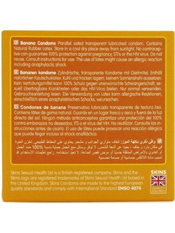 Skins - Premium Natural Latex Condoms with Banana Flavour 4 pcs