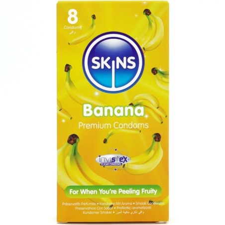 Skins - Premium Natural Latex Condoms with Banana Flavour 8 pcs