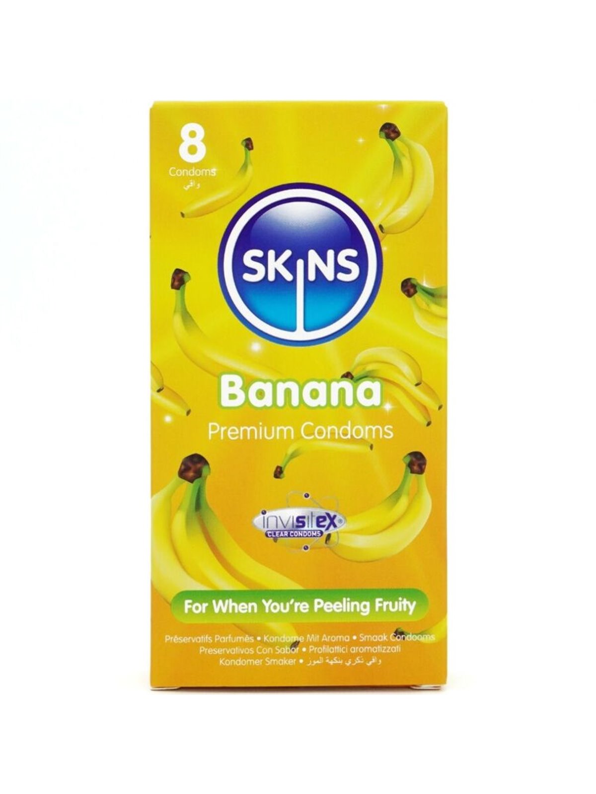 Skins - Premium Natural Latex Condoms with Banana Flavour 8 pcs
