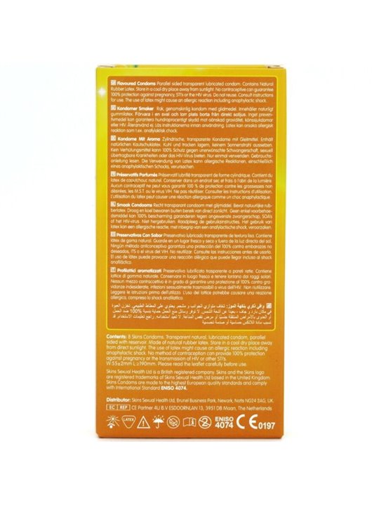 Skins - Premium Natural Latex Condoms with Banana Flavour 8 pcs