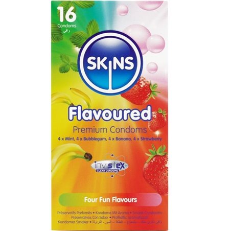 Skins - Preservativi Premium in Lattice Naturale Multigusto 16 Pz