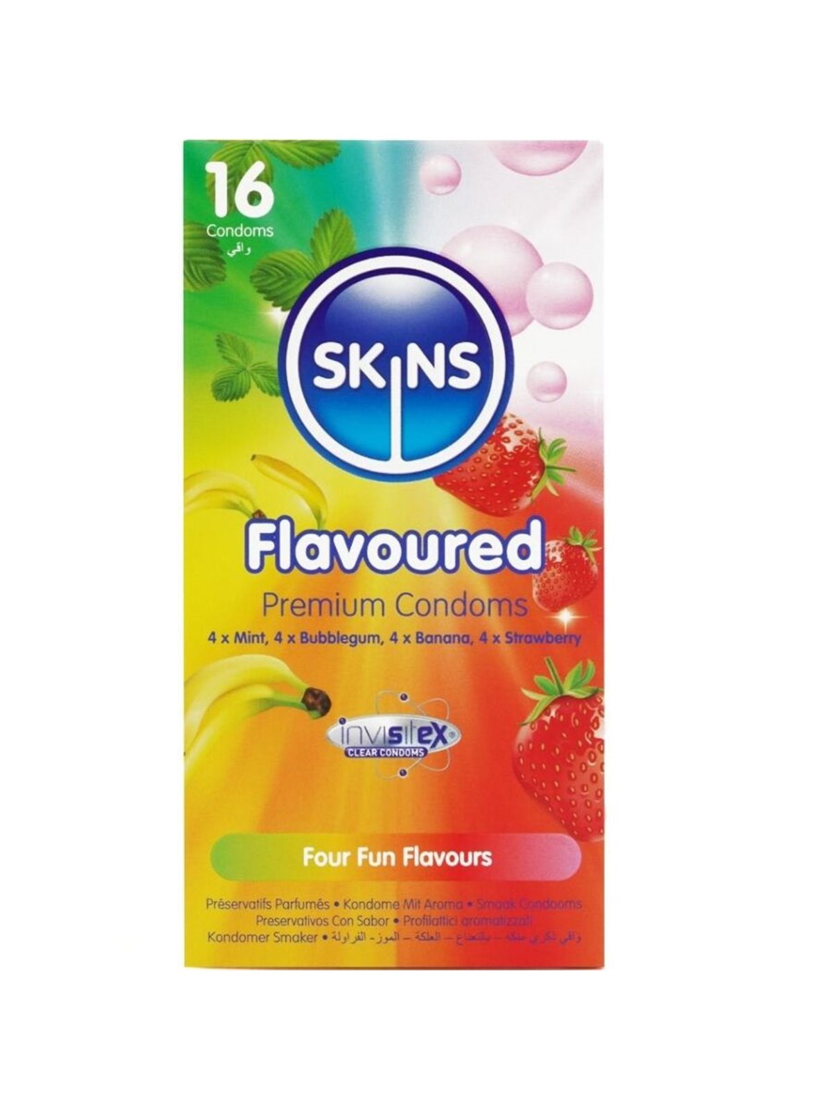 Skins - Preservativi Premium in Lattice Naturale Multigusto 16 Pz
