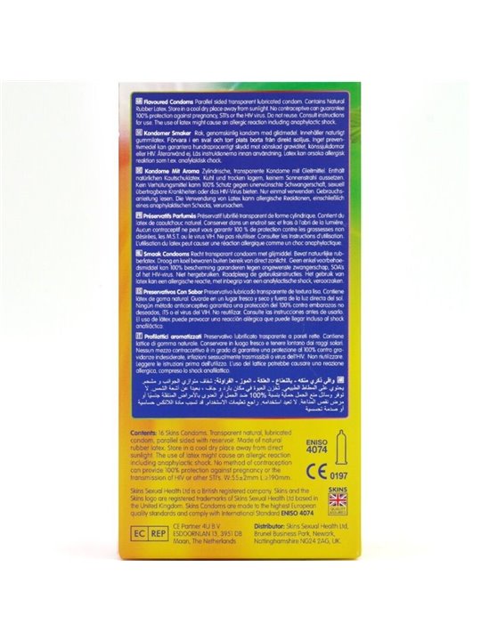 Skins - Preservativi Premium in Lattice Naturale Multigusto 16 Pz
