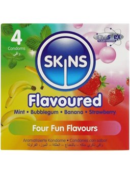 Skins - Premium Natural Latex Condoms Multi-flavoured 4 pcs