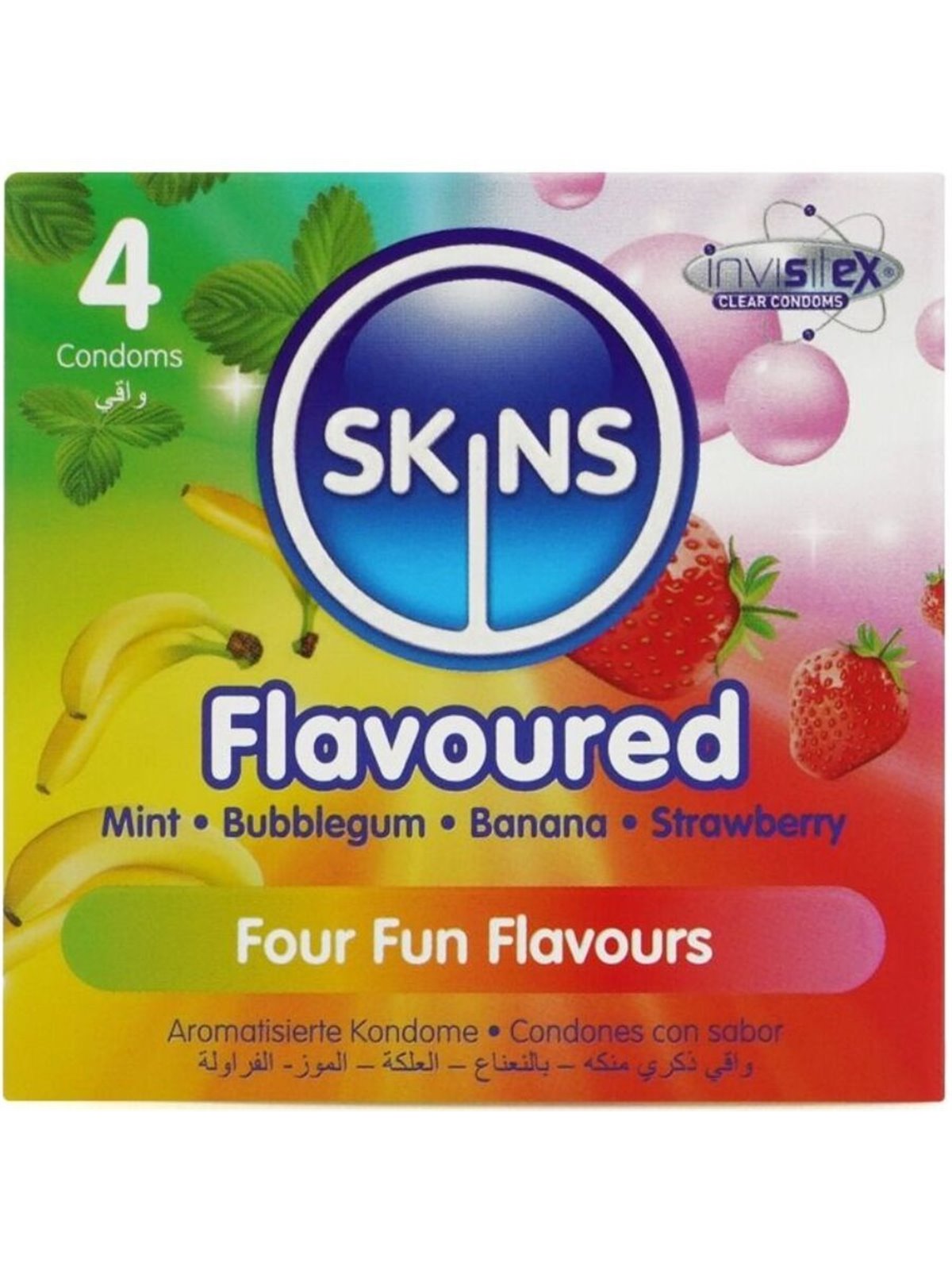 Skins - Premium Natural Latex Condoms Multi-flavoured 4 pcs
