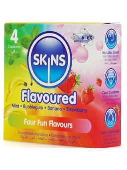 Skins - Premium Natural Latex Condoms Multi-flavoured 4 pcs
