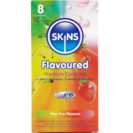 Skins - Preservativi Premium in Lattice Naturale Multigusto 8 Pz