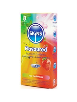 Skins - Preservativi Premium in Lattice Naturale Multigusto 8 Pz