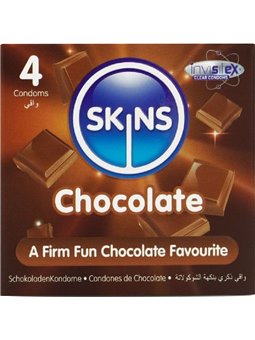 Skins - Premium Natural Latex Condoms Chocolate Flavour 4 pcs