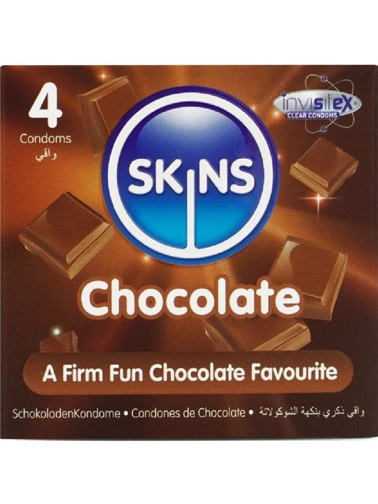Skins - Premium Natural Latex Condoms Chocolate Flavour 4 pcs