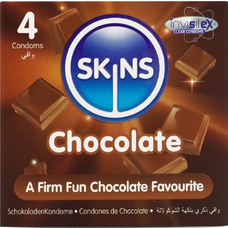 Skins - Premium Natural Latex Condoms Chocolate Flavour 4 pcs