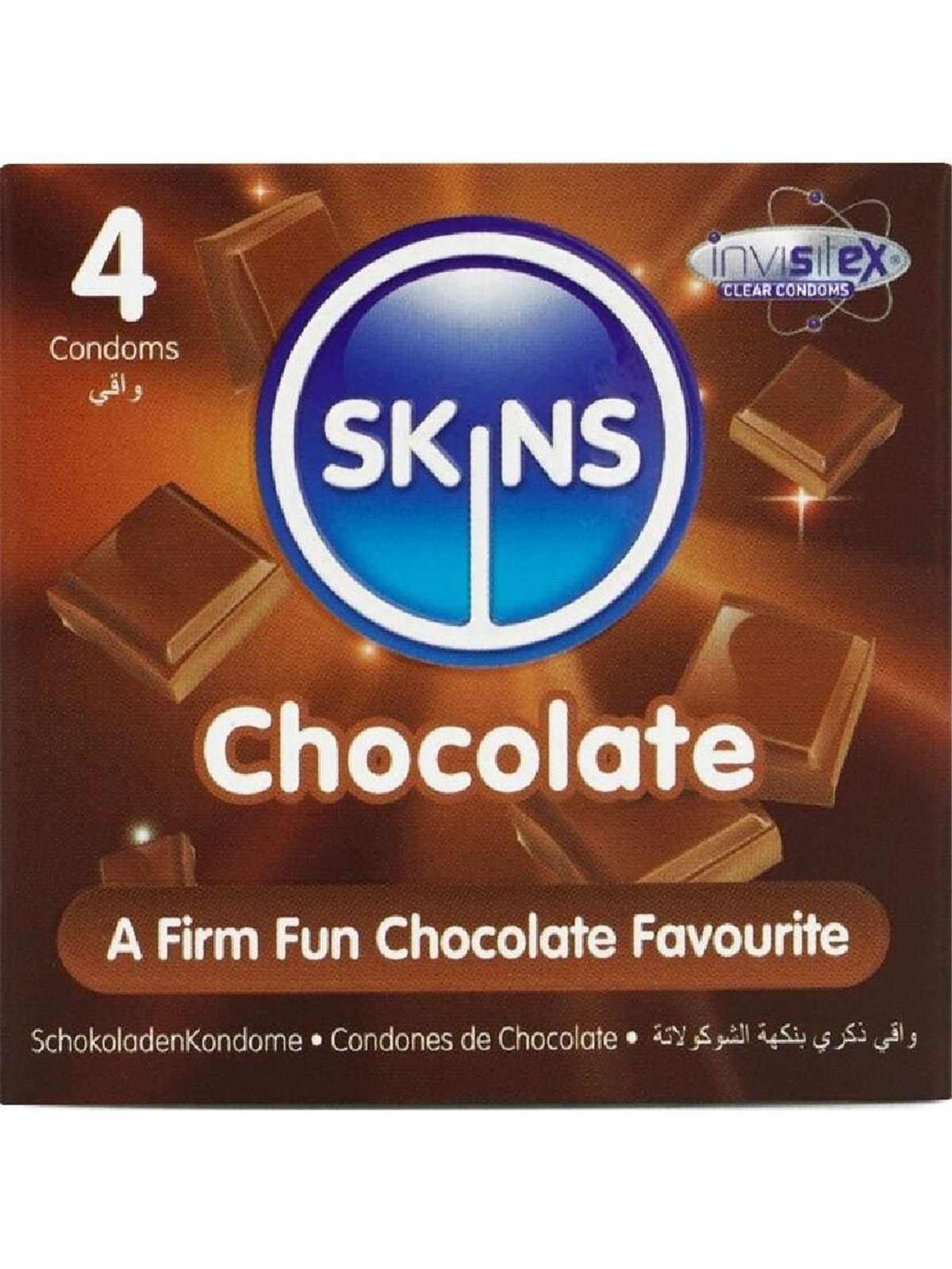 Skins - Premium Natural Latex Condoms Chocolate Flavour 4 pcs