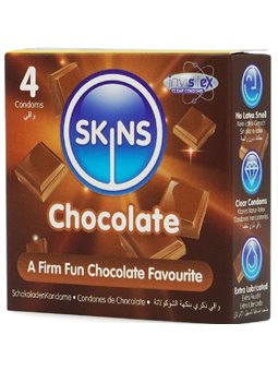Skins - Premium Natural Latex Condoms Chocolate Flavour 4 pcs