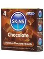Skins - Preservativi Premium in Lattice Naturale Aroma Cioccolato 4 Pz