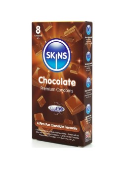 Skins - Preservativi Premium in Lattice Naturale Aroma Cioccolato 8 Pz