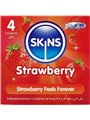 Skins - Preservativi Premium in Lattice Naturale Aroma Fragola 4 Pz
