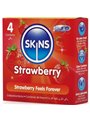 Skins - Premium Natural Latex Condoms Strawberry Flavour 4 pcs