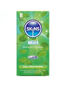 Skins - Preservativi Premium in Lattice Naturale Aroma Menta 8 Pz