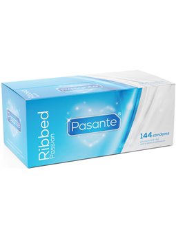 Pasante Ribbed Passion - Natural Latex Condoms Box of 144