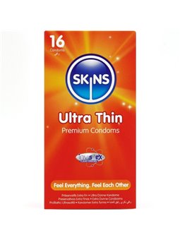 Skins Ultra Thin - Preservativi Ultra Sottili in Lattice Naturale 16 Pz