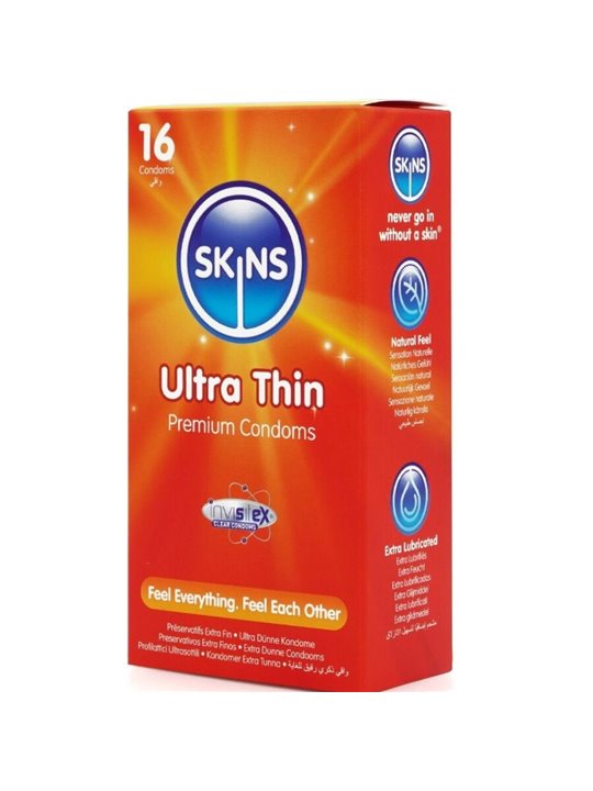 Skins Ultra Thin - Preservativi Ultra Sottili in Lattice Naturale 16 Pz