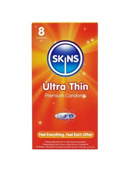 Skins Ultra Thin - Ultra Thin Natural Latex Condoms 8 pcs