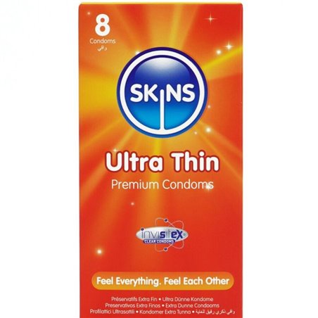 Skins Ultra Thin - Preservativi Ultra Sottili in Lattice Naturale 8 Pz