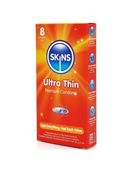 Skins Ultra Thin - Preservativi Ultra Sottili in Lattice Naturale 8 Pz
