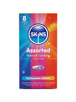 Skins - Preservativi Premium Assortiti in Lattice Naturale 8 Pz