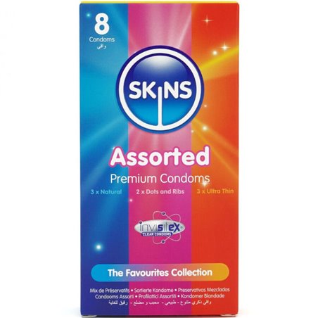 Skins - Preservativi Premium Assortiti in Lattice Naturale 8 Pz