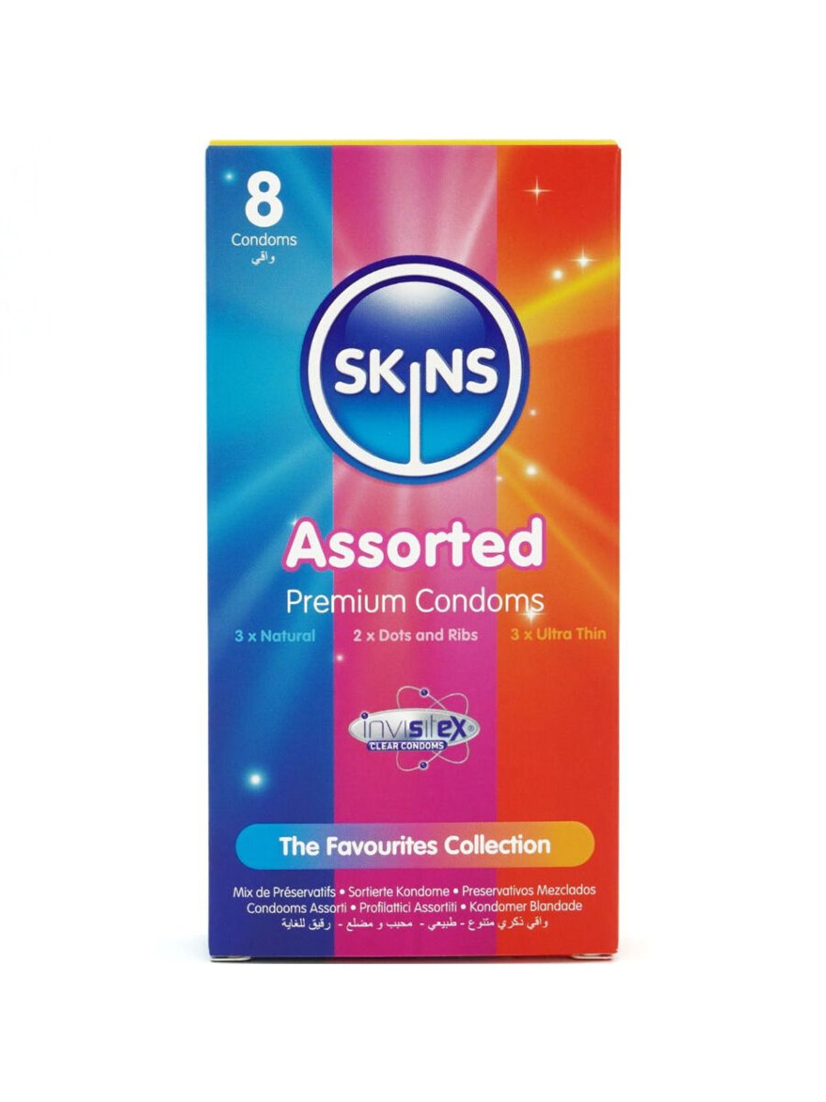 Skins - Preservativi Premium Assortiti in Lattice Naturale 8 Pz