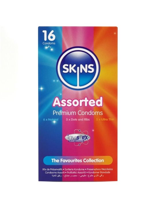 Skins - Assorted Premium Natural Latex Condoms 16 pcs