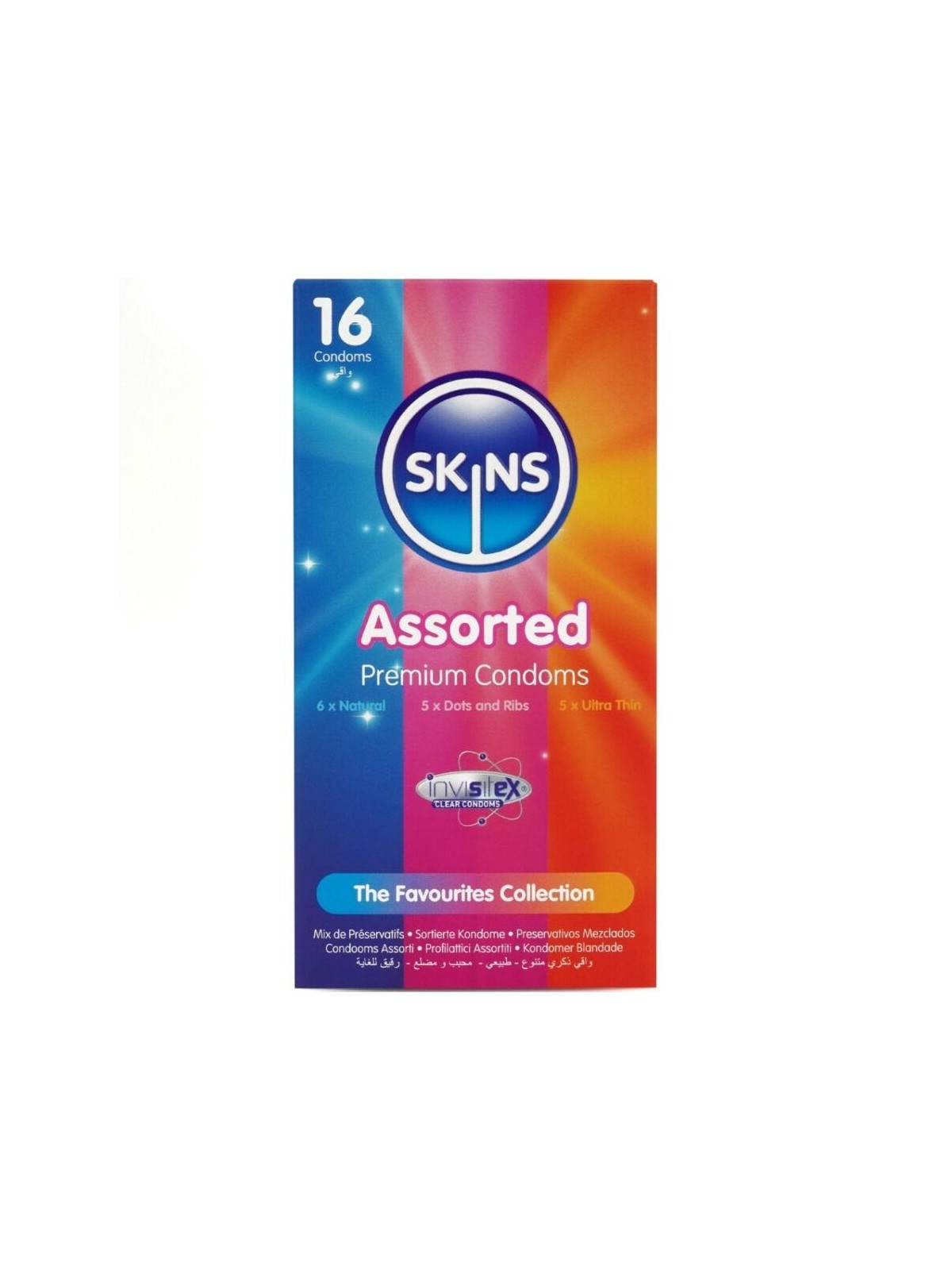Skins - Preservativi Premium Assortiti in Lattice Naturale 16 Pz