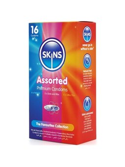 Skins - Preservativi Premium Assortiti in Lattice Naturale 16 Pz
