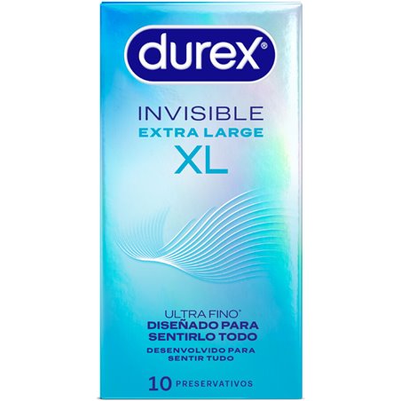 Durex Invisible - Preservativi Ultrasottili Taglia XL 10 Unità