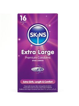 Skins - Preservativi Premium in Lattice Naturale Extra Large 16 Pz
