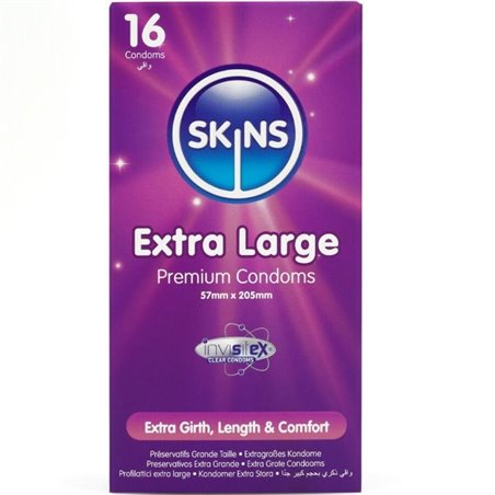 Skins - Premium Extra Large Natural Latex Condoms 16 pcs